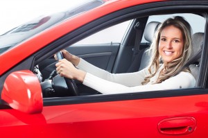 Car - woman smiling